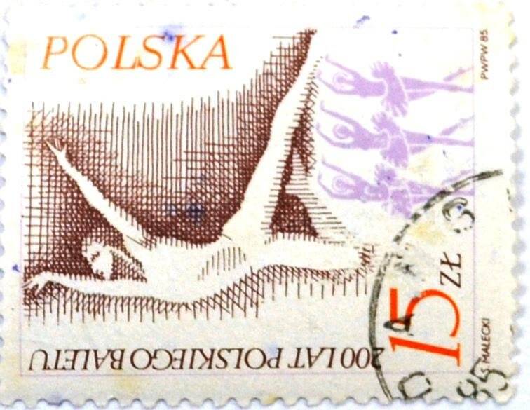 Почтовая марка (Польша) «200 lat Polskiego Baletu» (Балет)