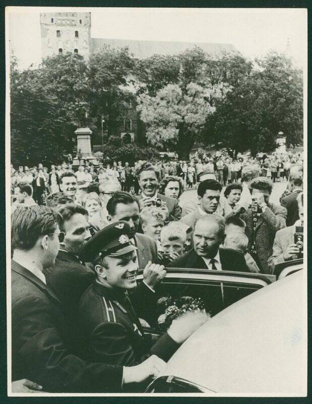 Фотография. Герой Советского Союза космонавт Ю.А. Гагарин во время посещения Финляндии, июнь 1961 г.