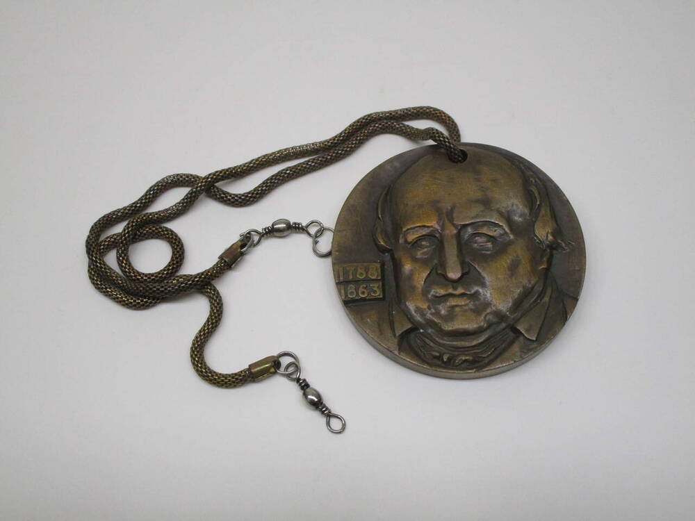 Медаль настольная 200 лет со дня рождения М.С. Щепкина 1788-1863.