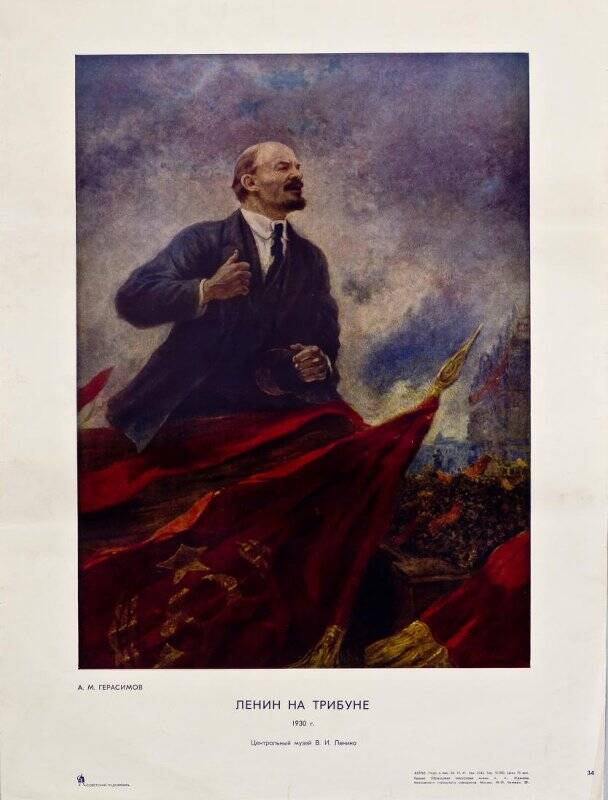 Репродукция. «Ленин на трибуне 1930 г.».