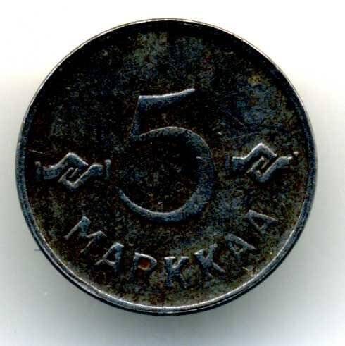 Монета. 5 марок.