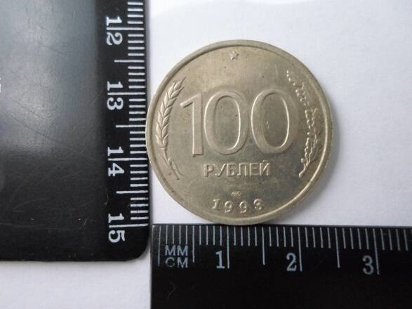 Монета 100 рублей. РФ. 1993 г.
