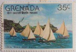 Марка почтовая. Номинальная стоимость:35 ¢ - Восточно-карибский цент