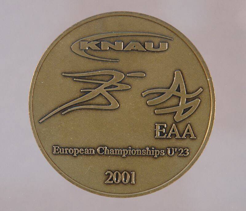 Медаль спортивная European Championships U,23 2001