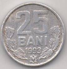 Монета Молдавии 25 бани