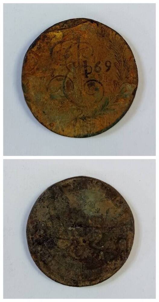 Монета 5 копеек 1769 года