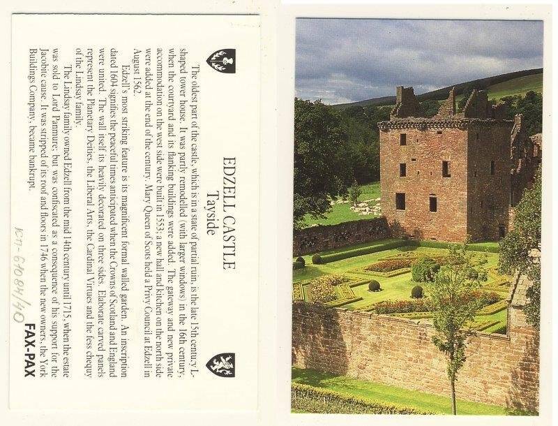 Edzell Castle из набора карт рекламных 