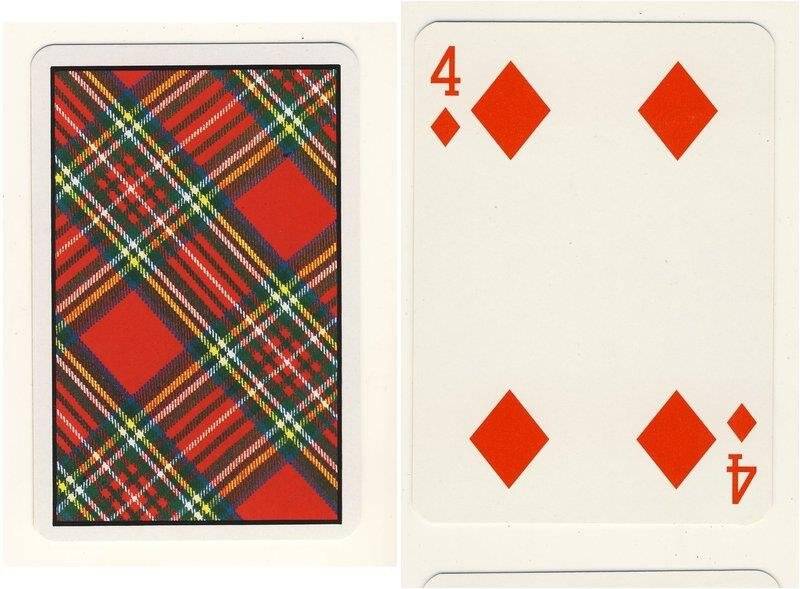 Четвёрка бубен из колоды карт игральных, сувенирных