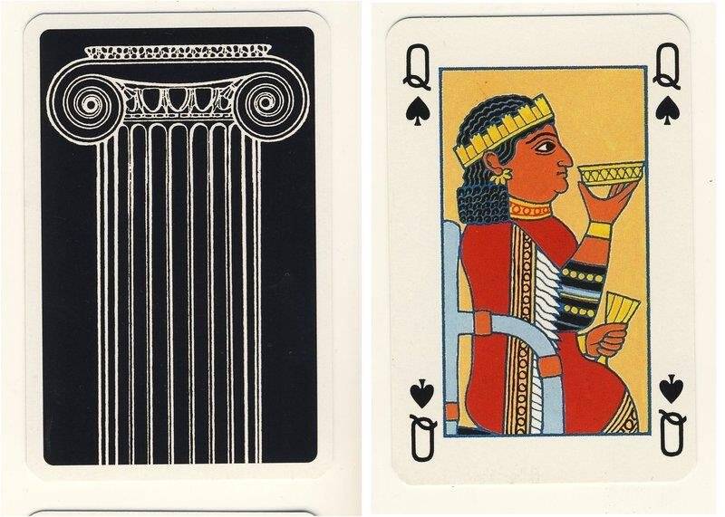 Дама пик из колоды карт игральных Ancient cultures (серия Британский музей)