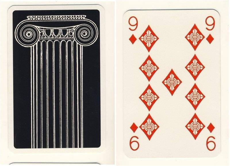 Девятка бубен из колоды карт игральных Ancient cultures (серия Британский музей)
