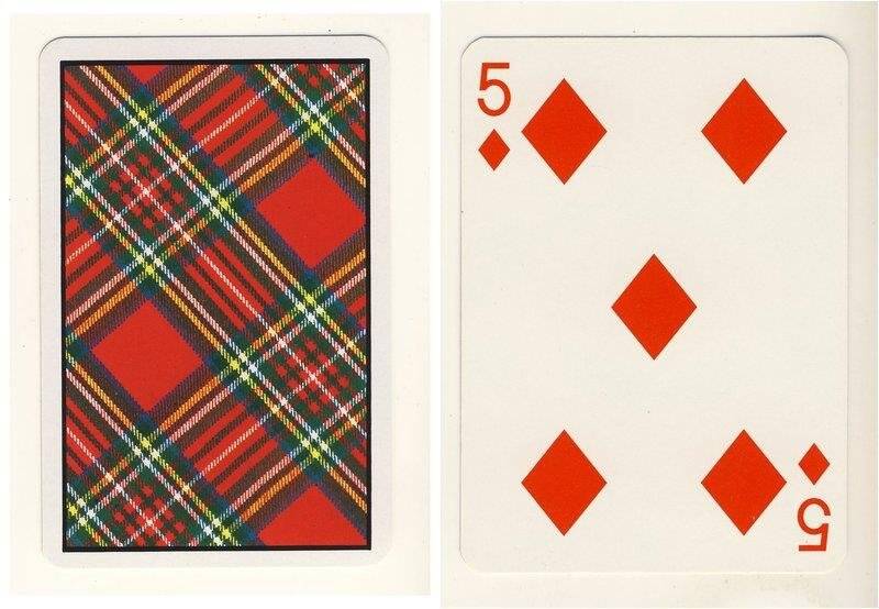 Пятёрка бубен из колоды карт игральных, сувенирных