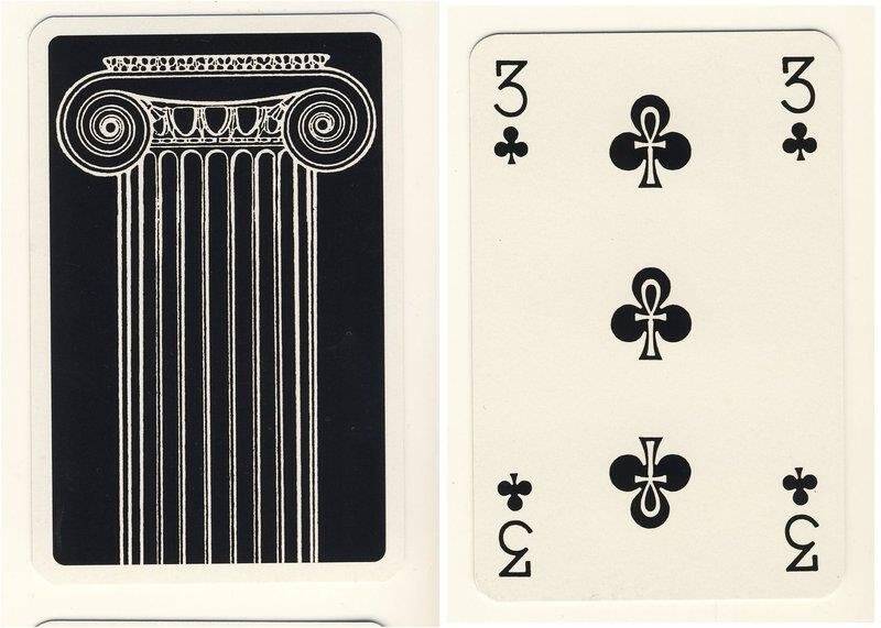 Тройка треф из колоды карт игральных Ancient cultures (серия Британский музей)