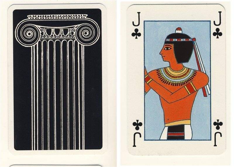 Валет треф из колоды карт игральных Ancient cultures (серия Британский музей)