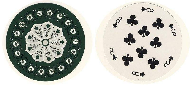 Восьмёрка треф из колоды карт игральных круглых
