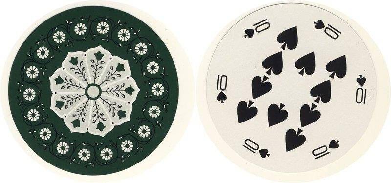 Десятка пик из колоды карт игральных круглых