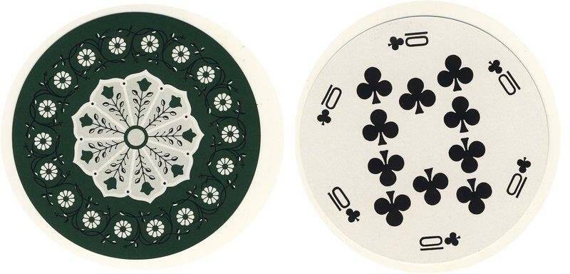 Десятка треф из колоды карт игральных круглых
