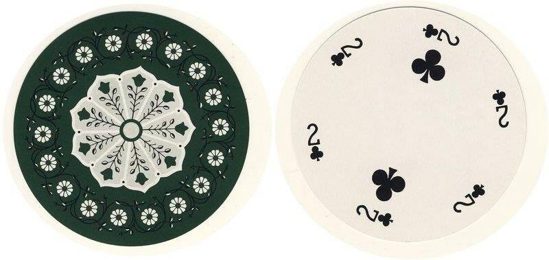 Двойка треф из колоды карт игральных круглых