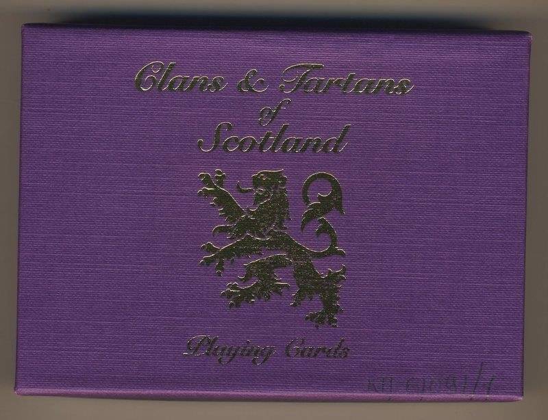 Коробка для карт игральных Кланы и клетчатые шерстяные ткани Шотландии.