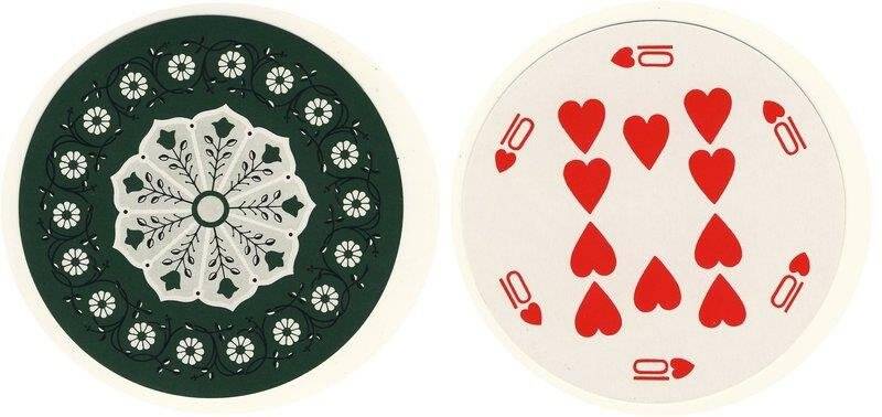 Десятка червей из колоды карт игральных круглых