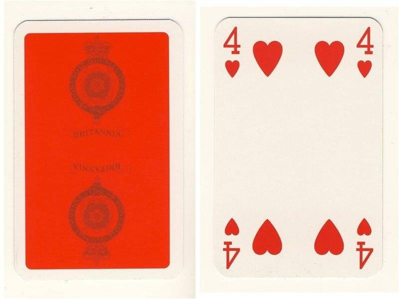 Четвёрка червей из колоды карт игральных Британия