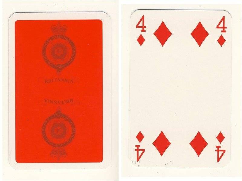 Четвёрка бубен из колоды карт игральных Британия