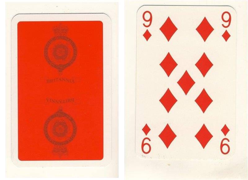 Девятка бубен из колоды карт игральных Британия