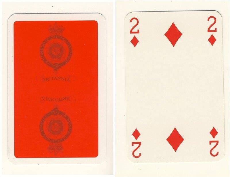 Двойка бубен из колоды карт игральных Британия
