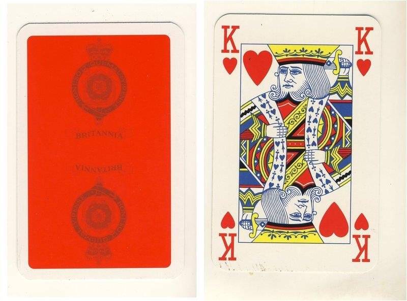 Король червей из колоды карт игральных Британия