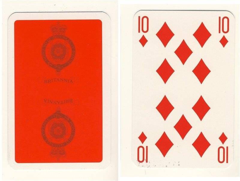 Десятка бубен из колоды карт игральных Британия