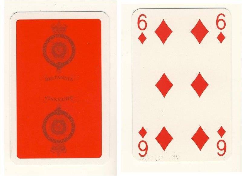 Шестёрка бубен из колоды карт игральных Британия