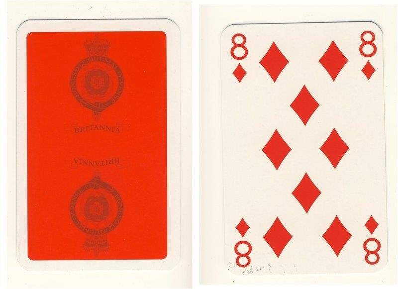 Восьмёрка бубен из колоды карт игральных Британия
