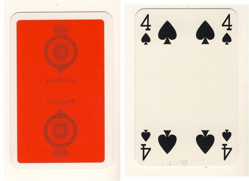 Четвёрка пик из колоды карт игральных Британия