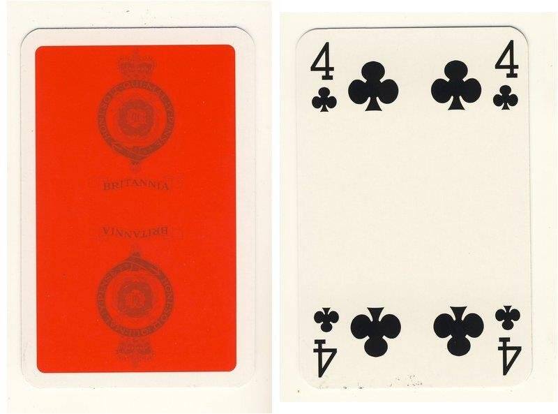 Четвёрка треф из колоды карт игральных Британия