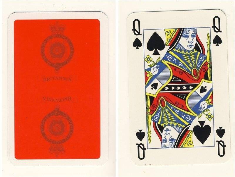 Дама пик из колоды карт игральных Британия