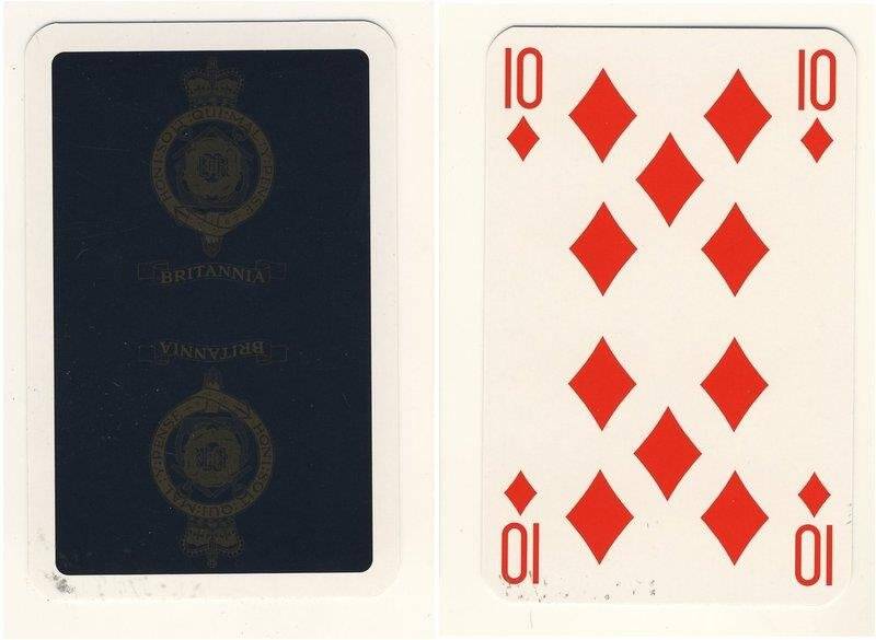 Десятка бубен из колоды карт игральных Британия
