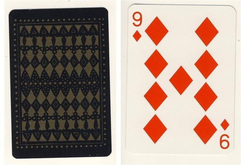 Девятка бубен из колоды карт игральных Шотландские исторические