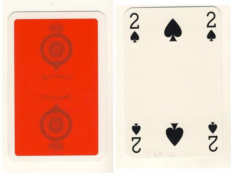 Двойка пик из колоды карт игральных Британия