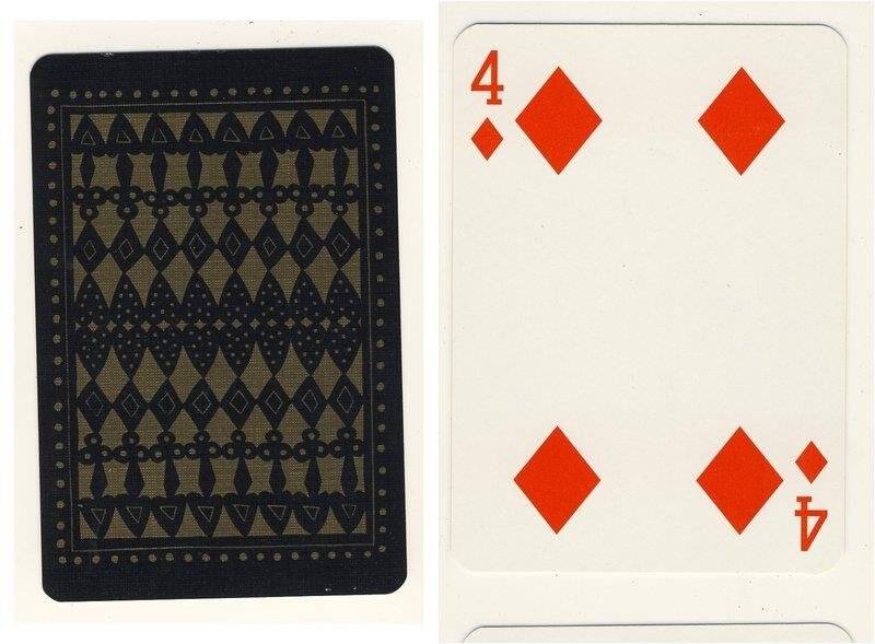 Четвёрка бубен из колоды карт игральных Шотландские исторические