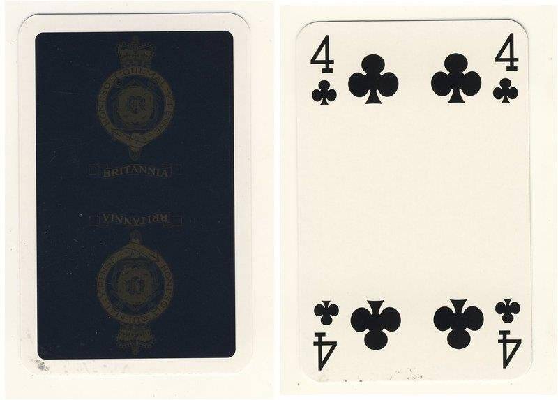 Четвёрка треф из колоды карт игральных Британия