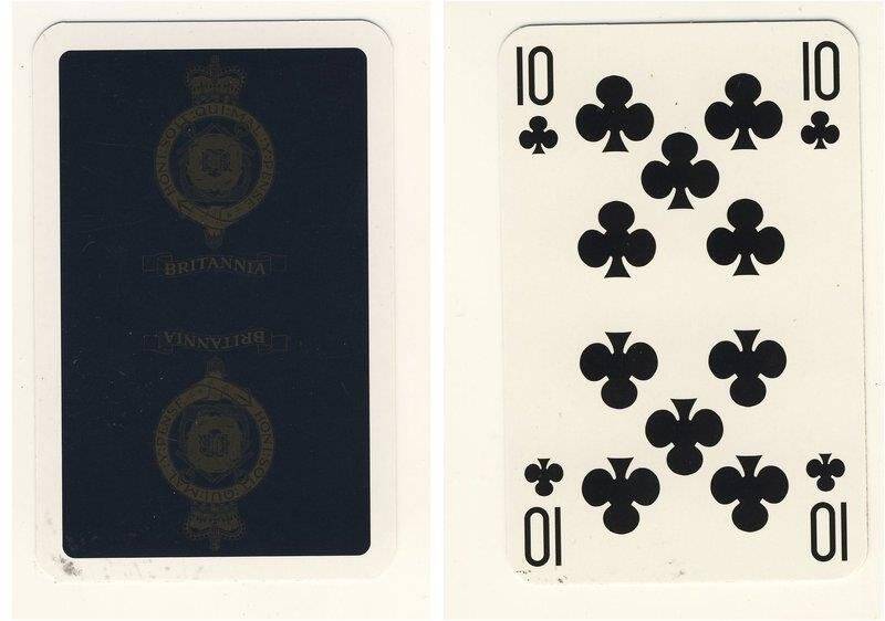 Десятка треф из колоды карт игральных Британия