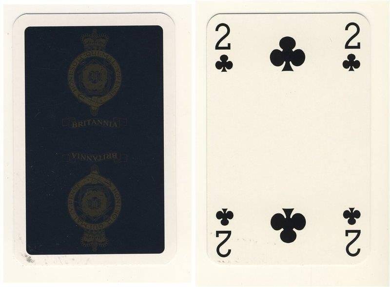 Двойка треф из колоды карт игральных Британия