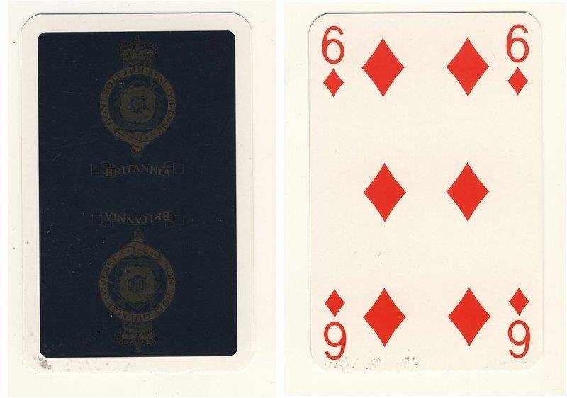 Шестёрка бубен из колоды карт игральных Британия