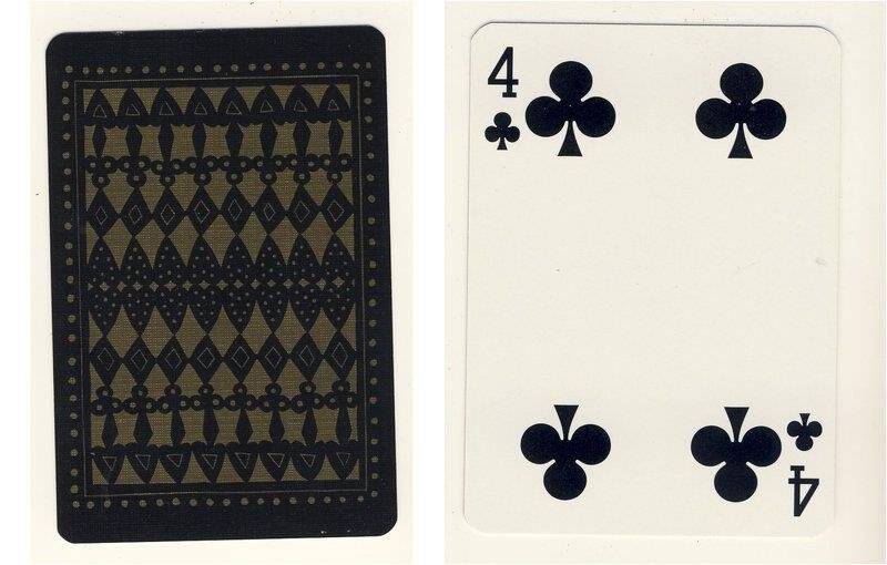 Четвёрка треф из колоды карт игральных Шотландские исторические