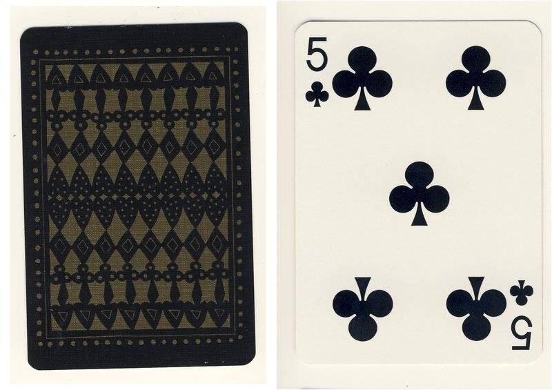Пятёрка треф из колоды карт игральных Шотландские исторические