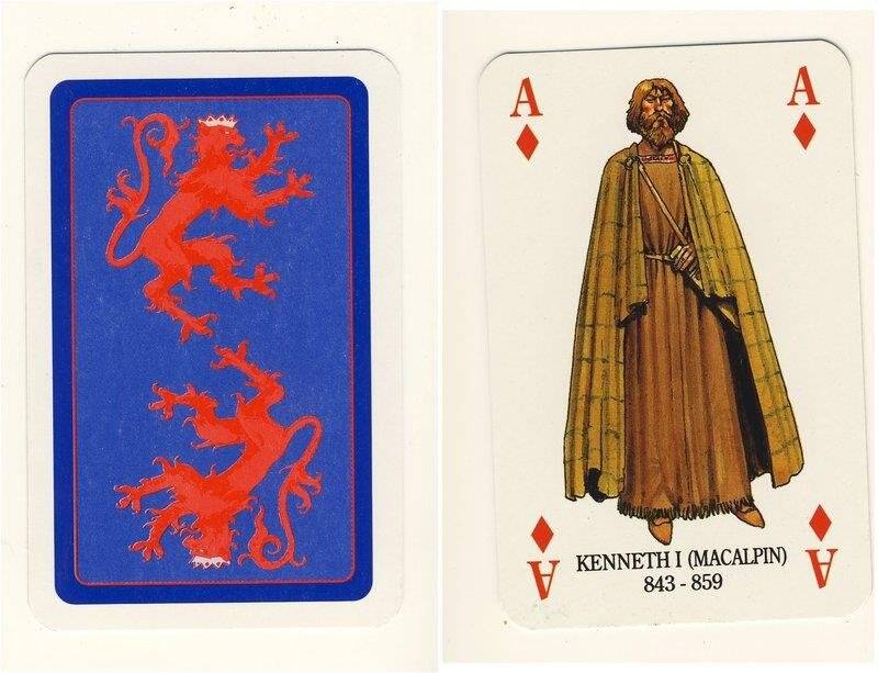 Туз бубен из колоды карт игральных Короли и королевы Шотландии