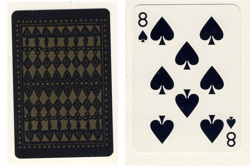Восьмёрка пик из колоды карт игральных Шотландские исторические
