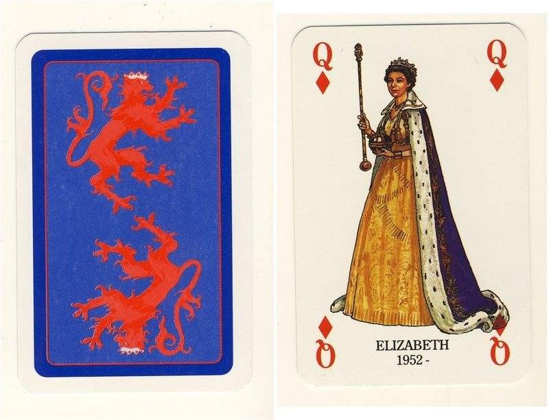 Дама бубен из колоды карт игральных Короли и королевы Шотландии