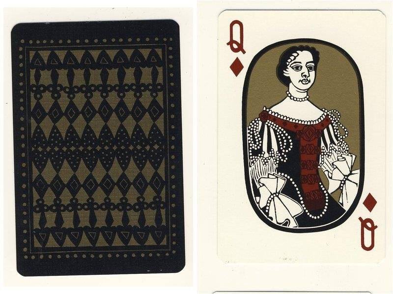 Дама бубен из колоды карт игральных Шотландские исторические