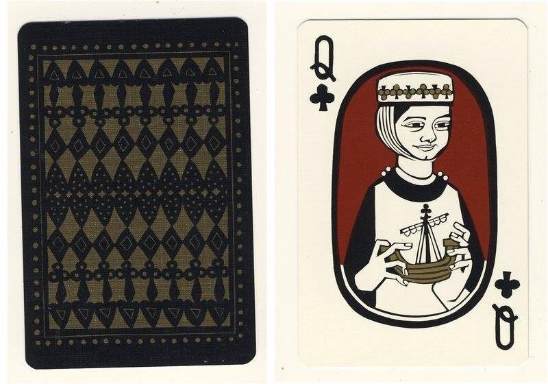 Дама треф из колоды карт игральных Шотландские исторические