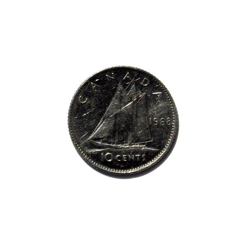 Монета 10 центов.